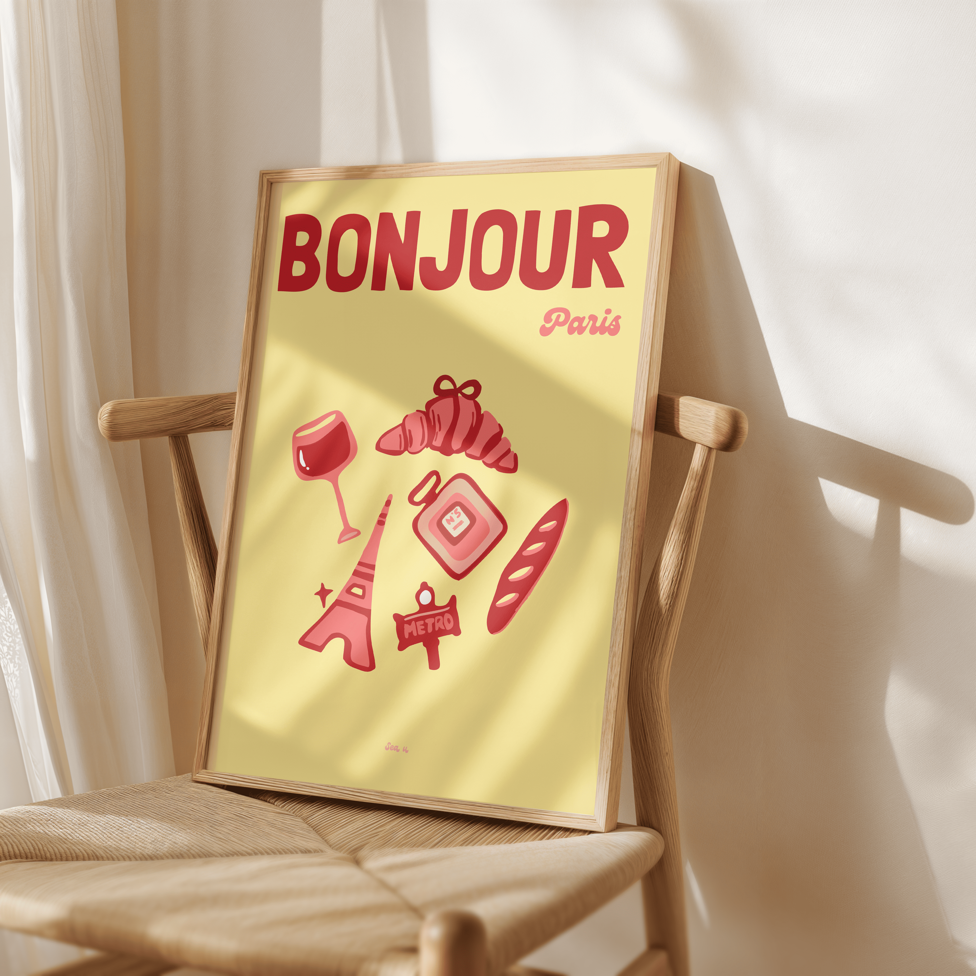 Affiche Paris dans un intérieur moderne - décoration murale